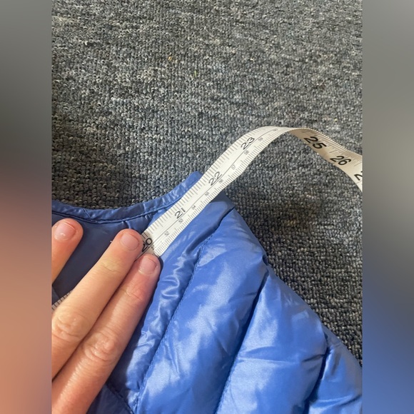 Goose down Blue Puffer Vest - Picture 3 of 4